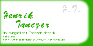 henrik tanczer business card